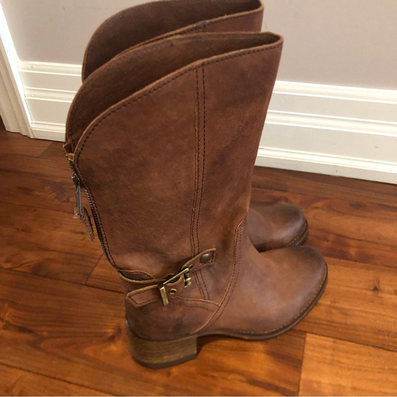 Johnston Murphy Vero cuoio brown leather Women’s Boots - Sz 6 M back zipper - Picture 10 of 11